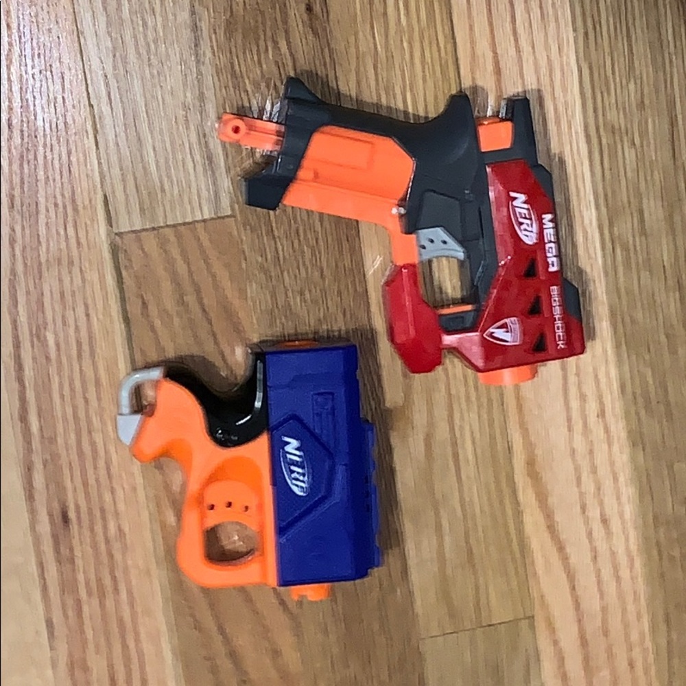 2 small nerf hand guns